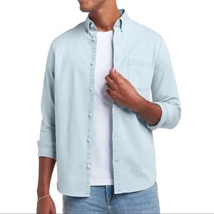 Express Men’s Light Blue Oxford Shirt Denim Stretch